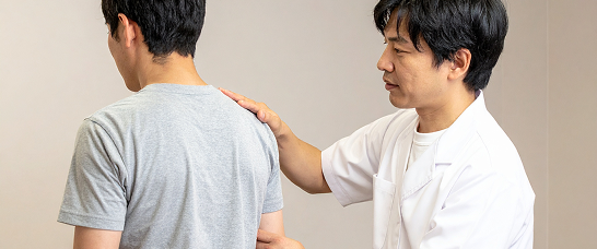 姿勢チェックする様子